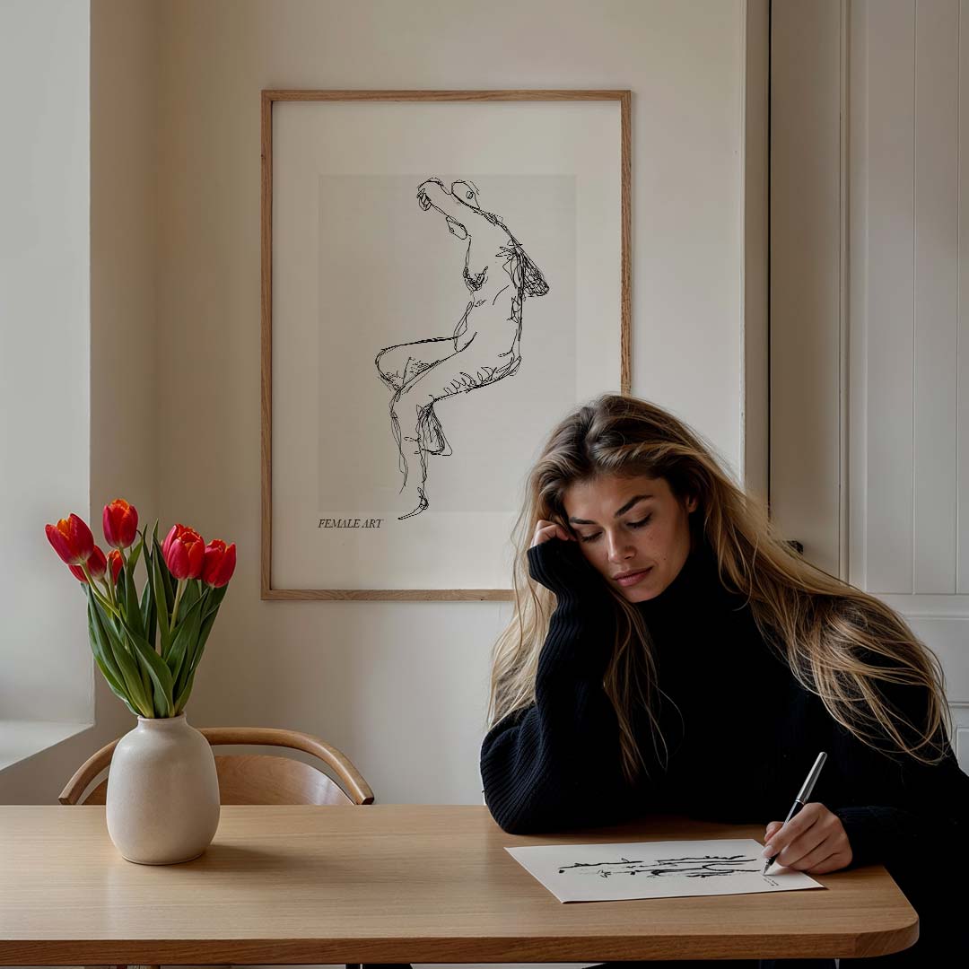 Gestroomlijnde Vrouwelijke Vorm Poster-WallArtistic