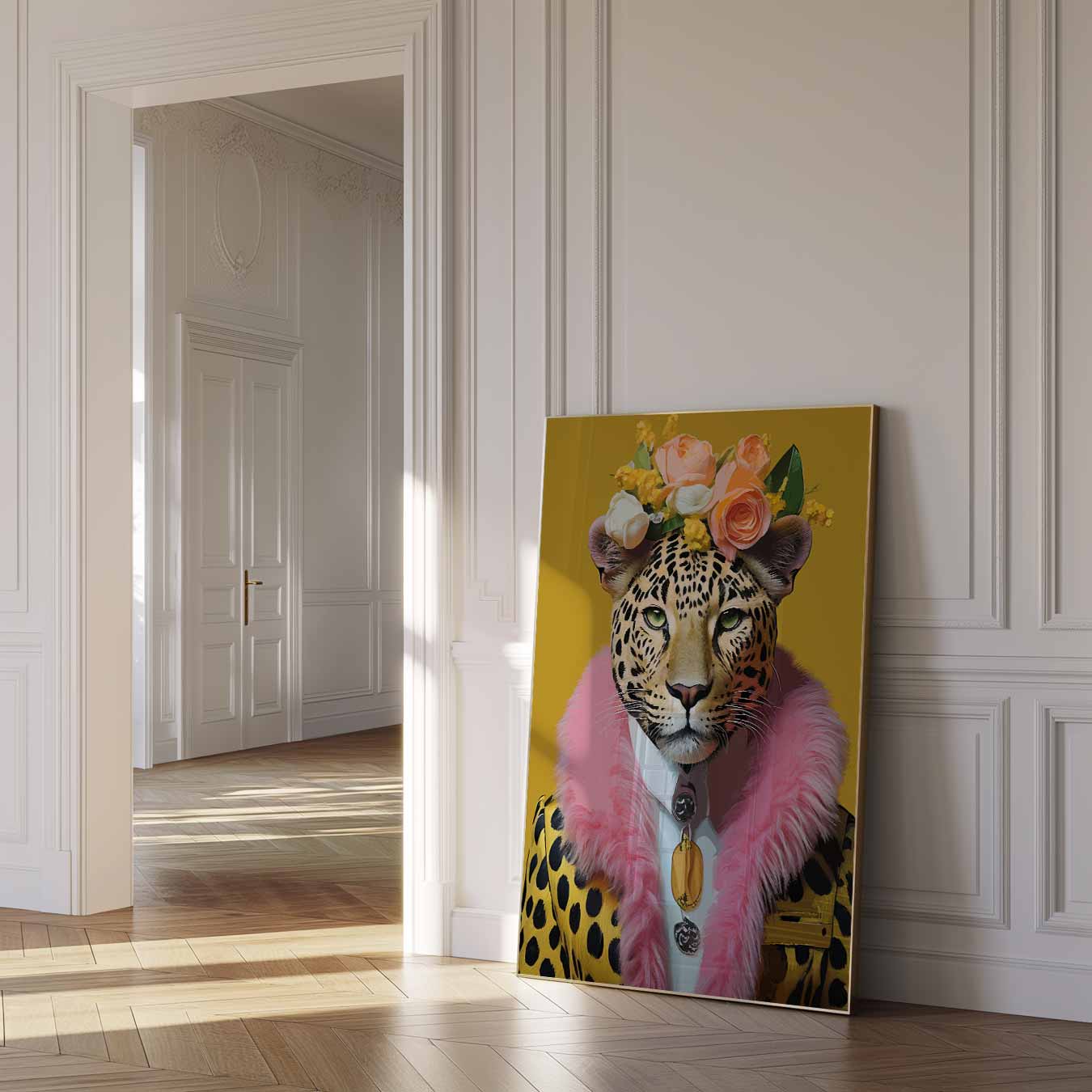 Stijlvolle Luipaard Portrait Poster-WallArtistic