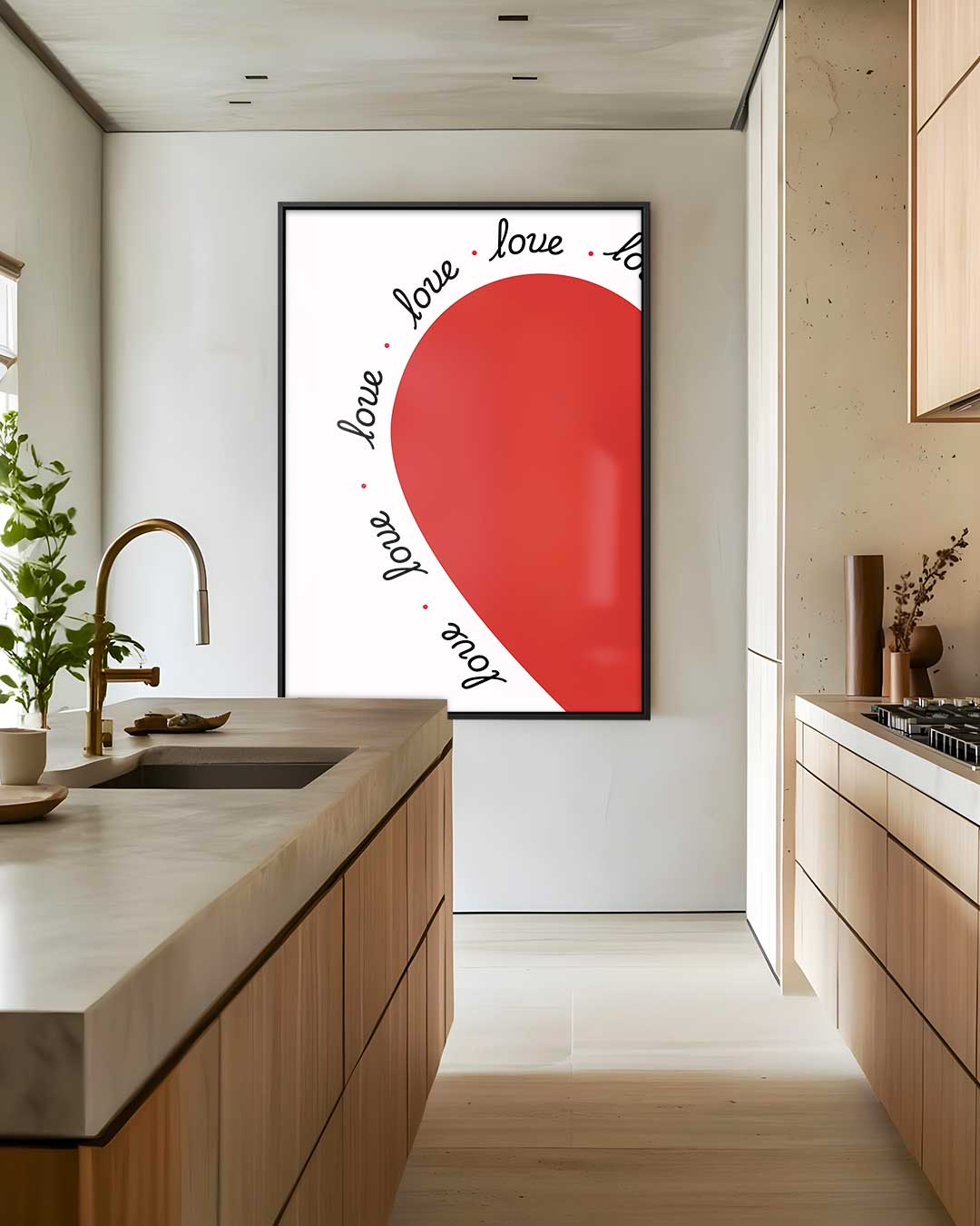 Love in Red Kunstwerk-canvas-dibond-plexiglas-wanddecoratie-WallArtistic