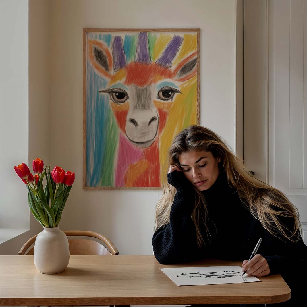 Kleurrijke Antilopenkunst Poster-WallArtistic