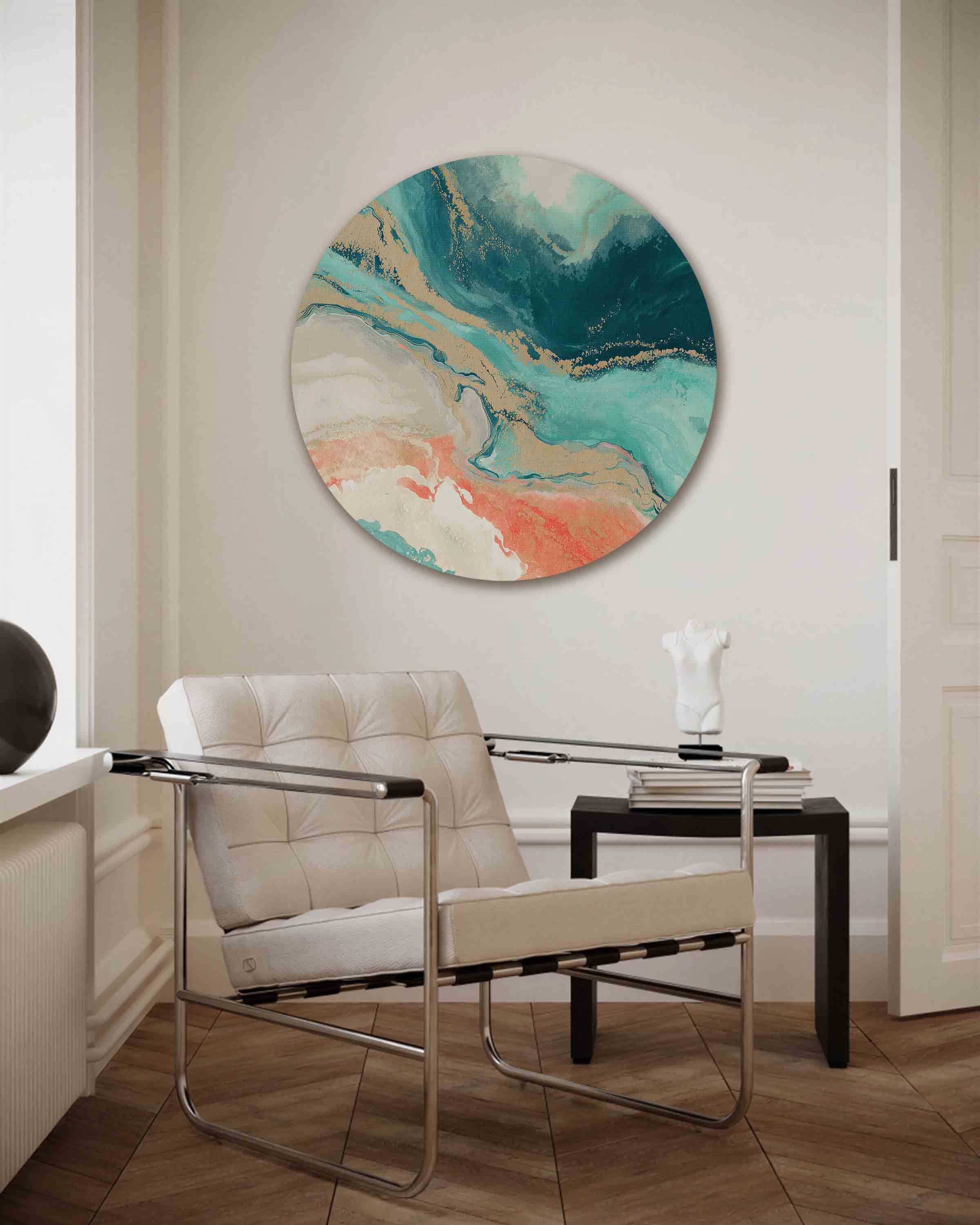 Abstracte oceaan Muurcirkel
