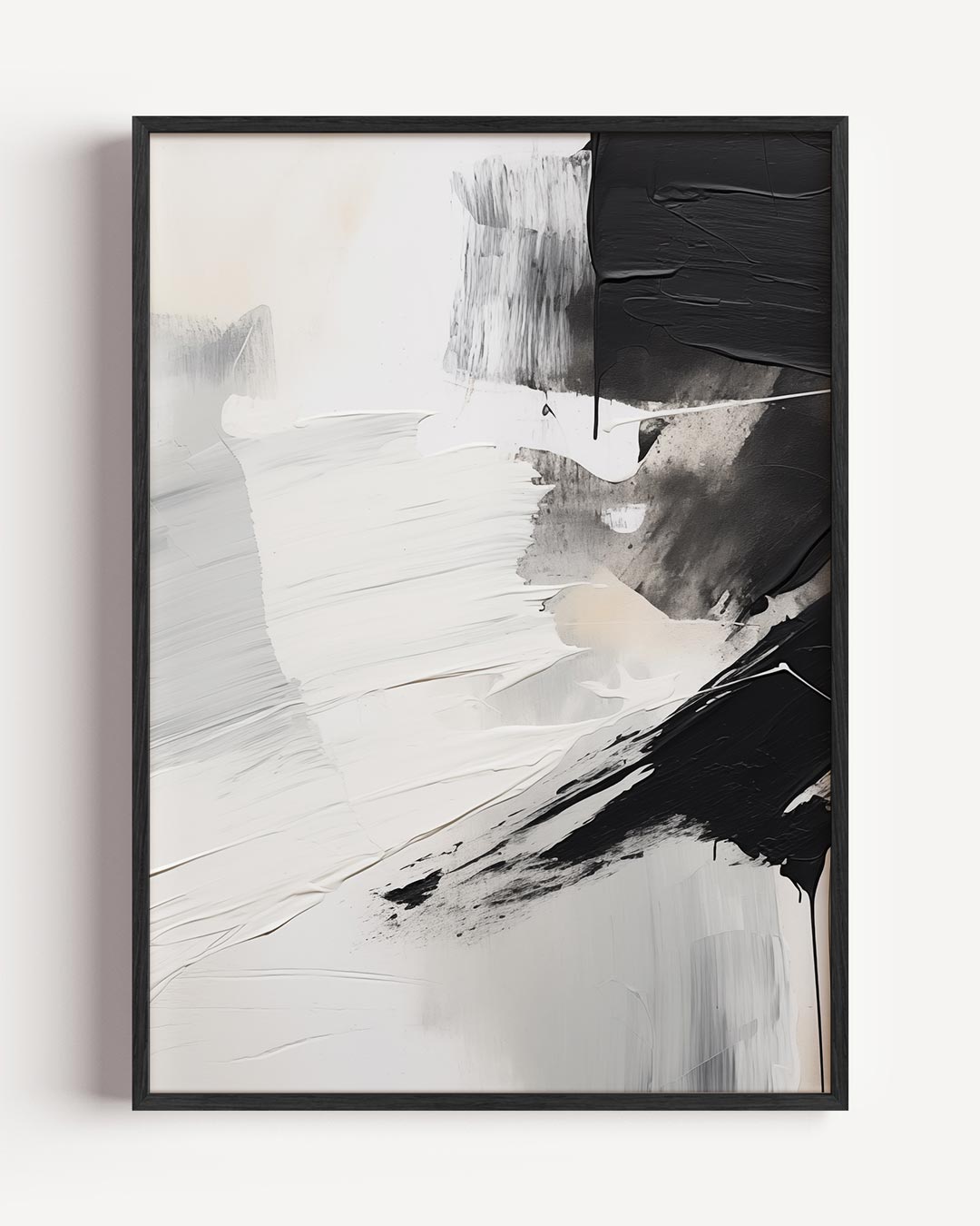 Abstracte zwart-wit balansposter-WallArtistic