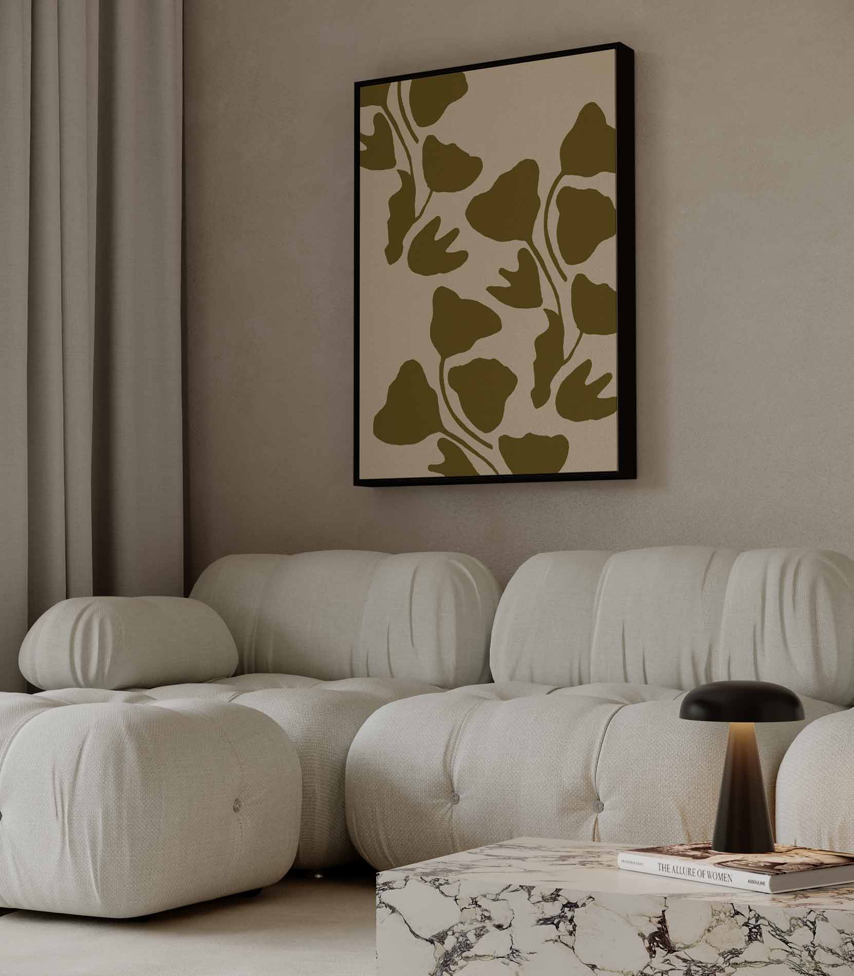 Vrolijk Botanisch Wandkleed Kunstwerk-canvas-dibond-plexiglas-wanddecoratie-WallArtistic