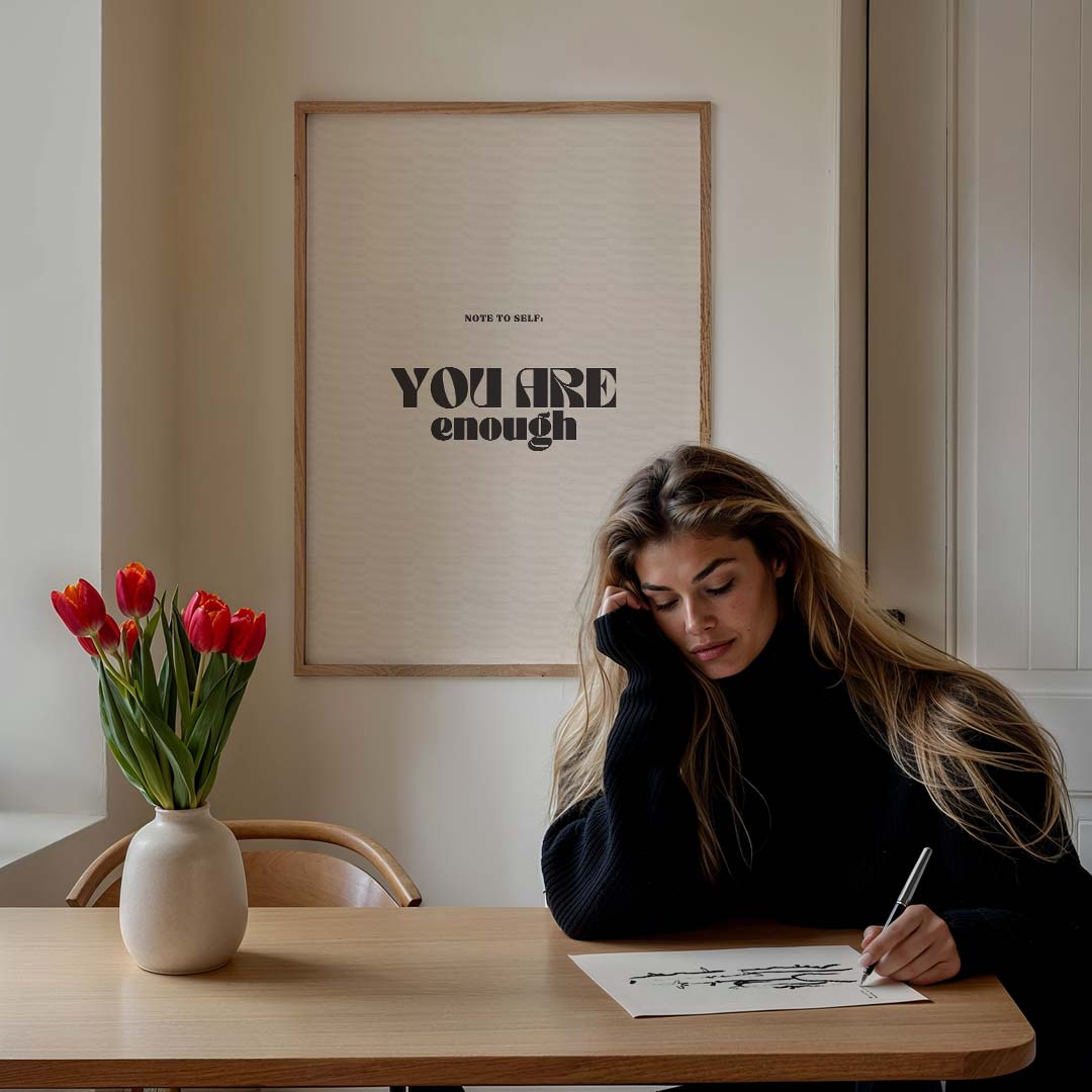 Inspirerende 'You Are Enough' Poster-WallArtistic