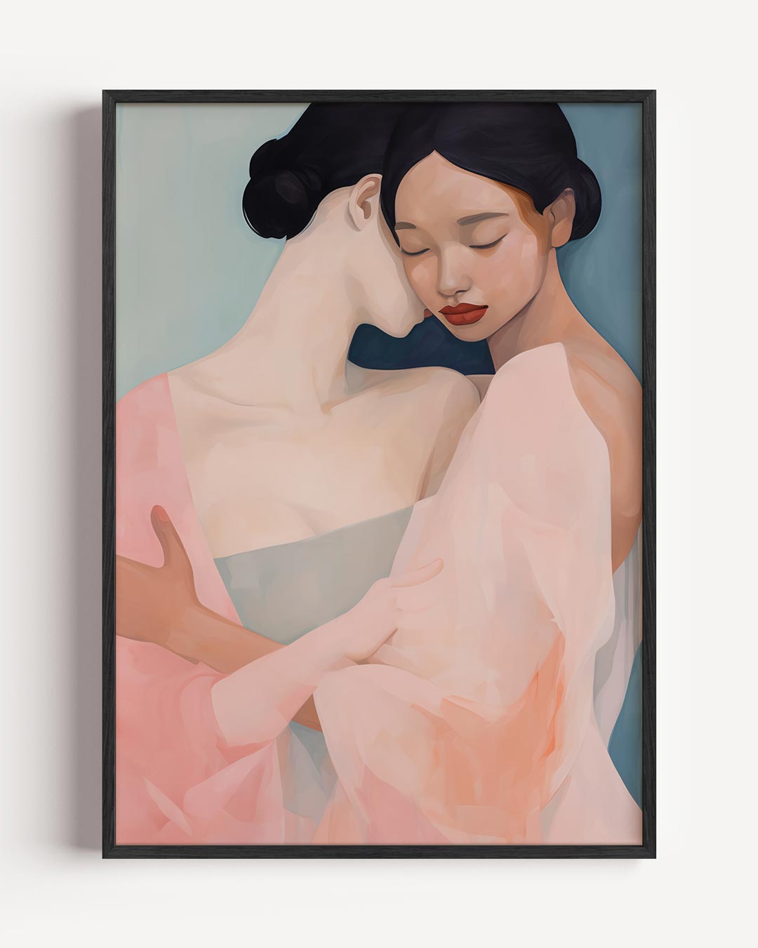 Intieme Omhelzing Kunstposter-WallArtistic