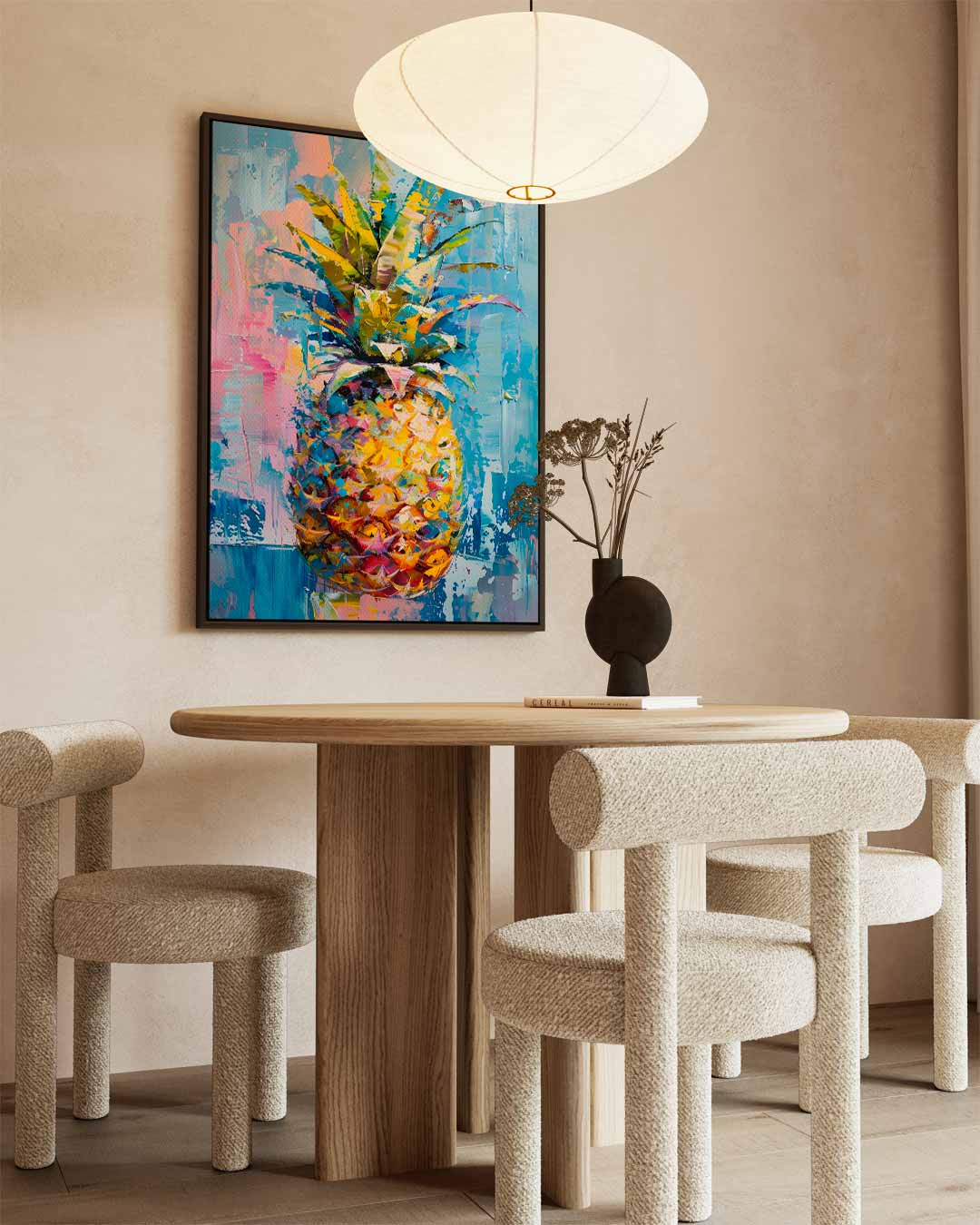 Tropische Ananas Kleurenpracht Kunstwerk-canvas-dibond-plexiglas-wanddecoratie-WallArtistic