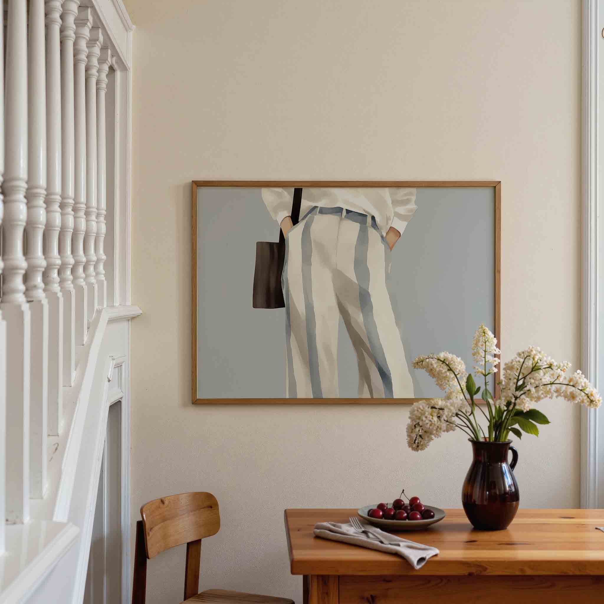 Gestreepte broek Poster