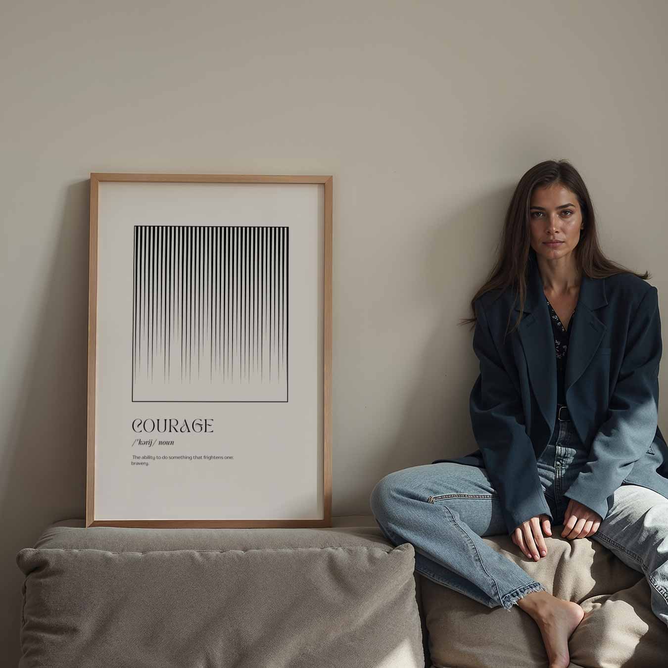 Minimalistische Moed Poster