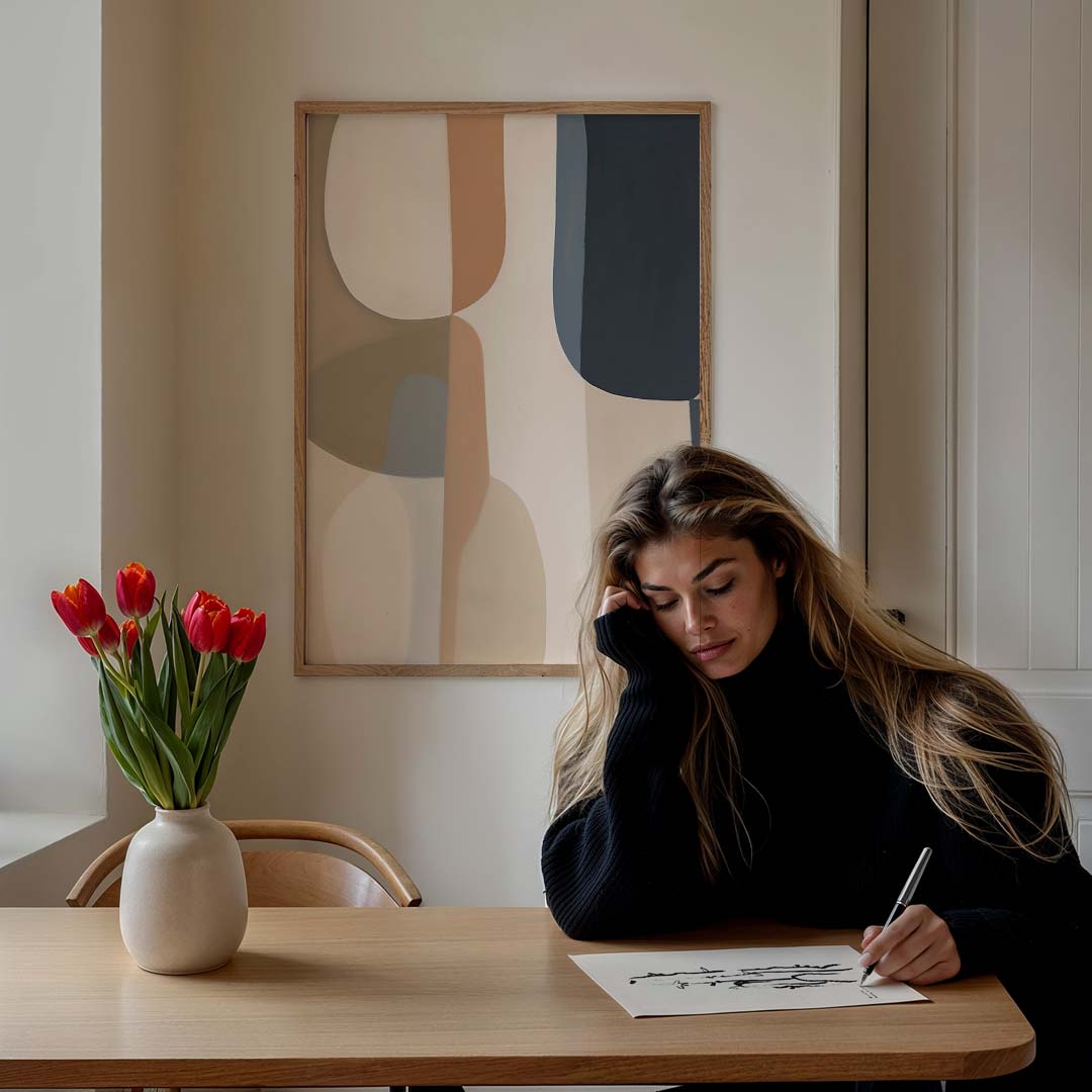 Moderne Abstracte Vormen Poster-WallArtistic