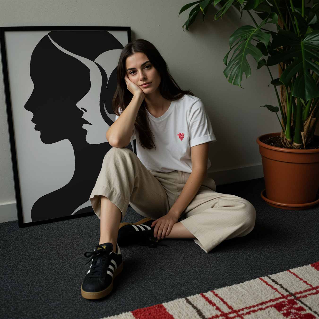 Elegante Silhouet Vrouwenposter