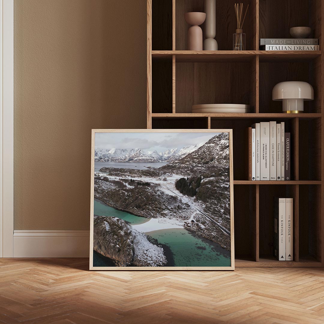 Berglandschap met sneeuw Poster