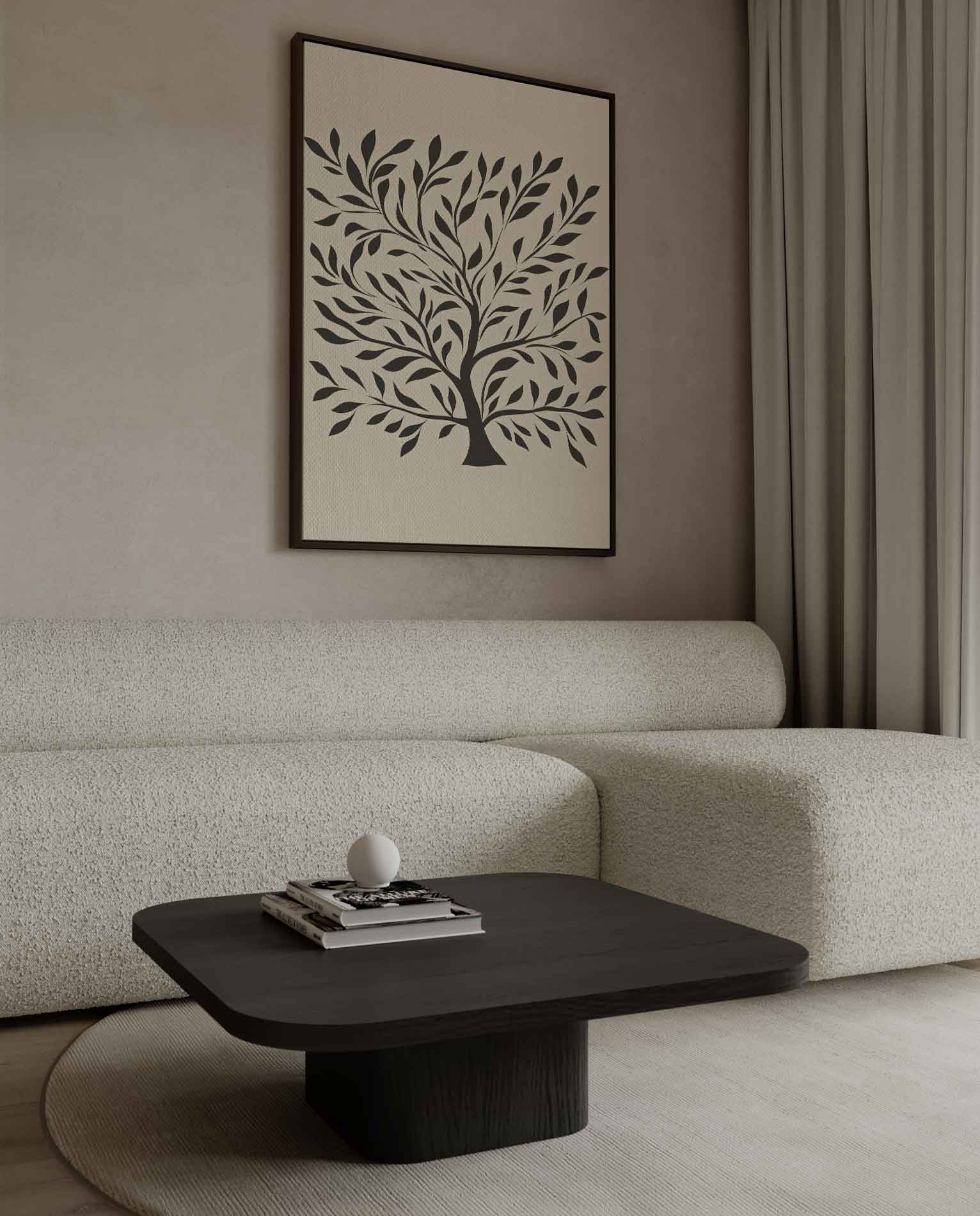 Boom van Sereniteit Kunstwerk-canvas-dibond-plexiglas-wanddecoratie-WallArtistic