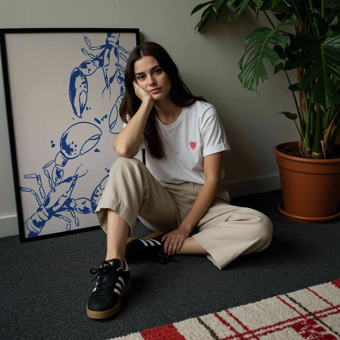 Moderne Kreeften Illustratie Poster-WallArtistic