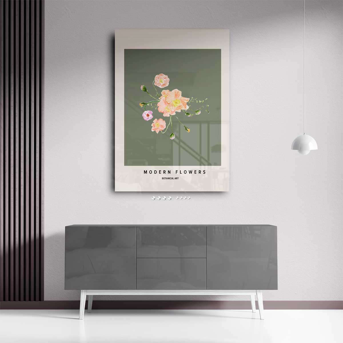 Bloemige Moderniteit Kunstwerk-canvas-dibond-plexiglas-wanddecoratie-WallArtistic