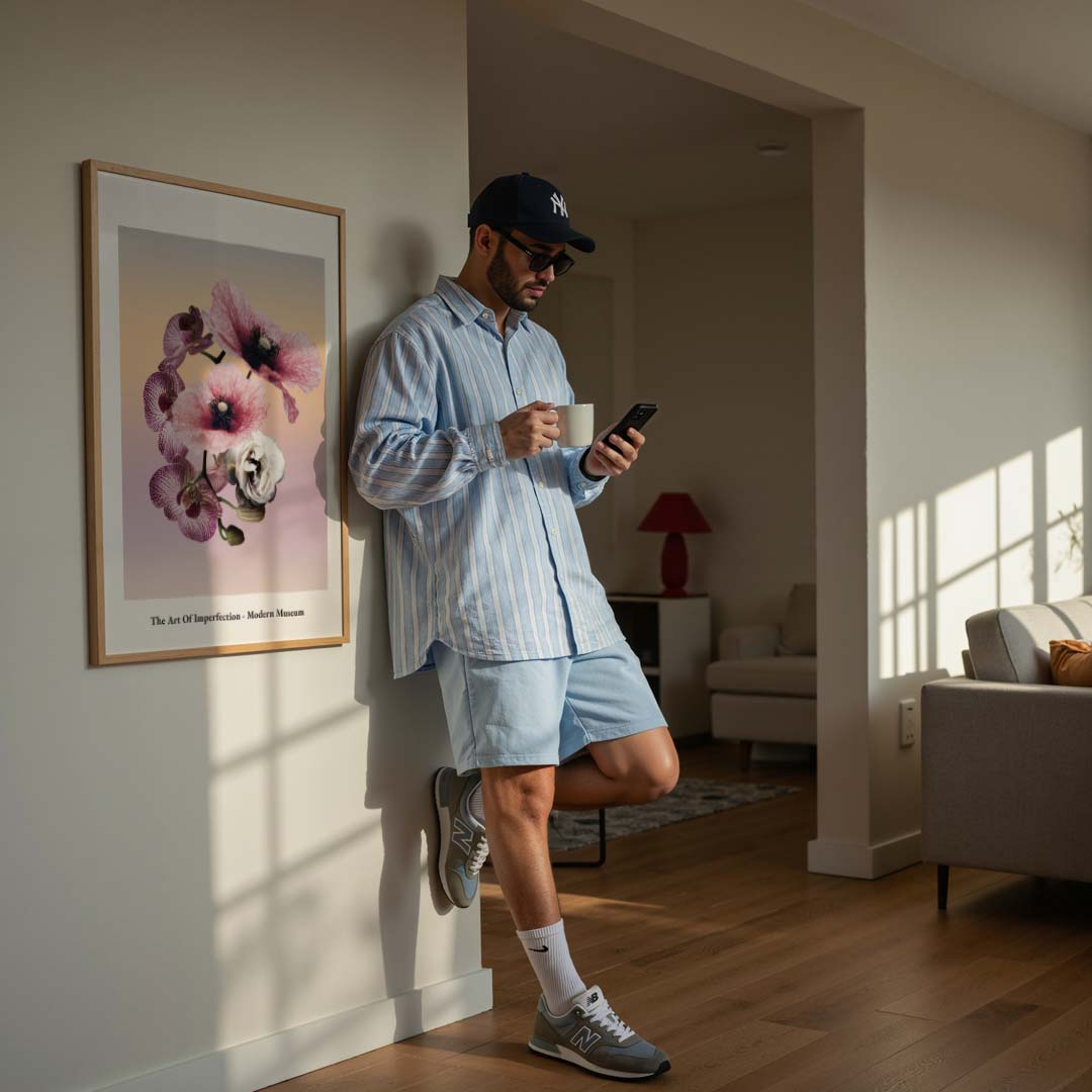 Bloemenkracht in Pastel Poster-WallArtistic