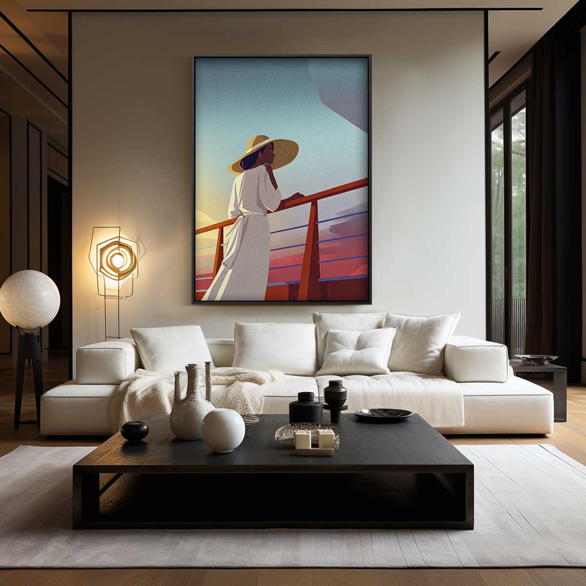 Zomerse Reflecties Kunstwerk-canvas-dibond-plexiglas-wanddecoratie-WallArtistic