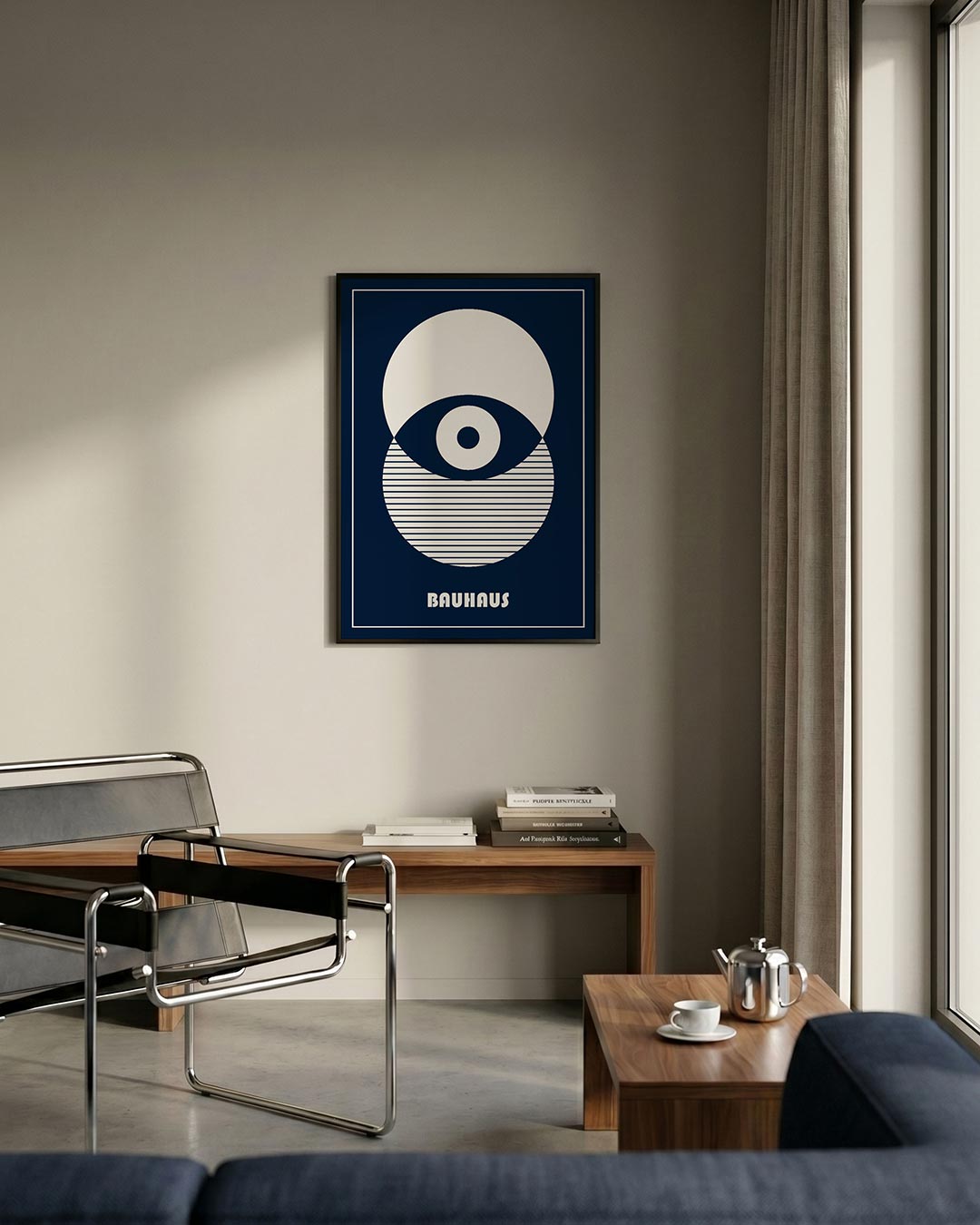Cirkelstructuur en lijnen Poster