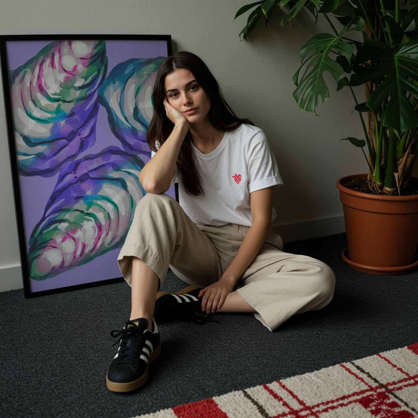 Abstracte Oesterschelpen Poster-WallArtistic