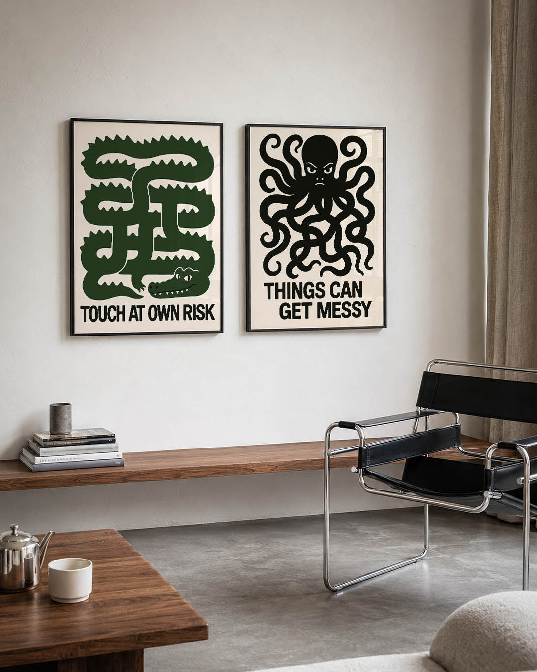 Speelse krokodil Posterset