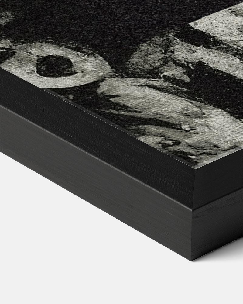 Collage Oog Maskers en Tekstfragmenten Poster-WallArtistic