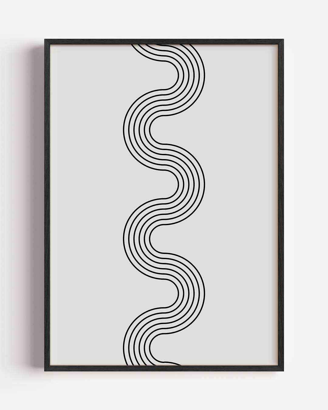 Moderne Golvende Lijnen Poster-WallArtistic