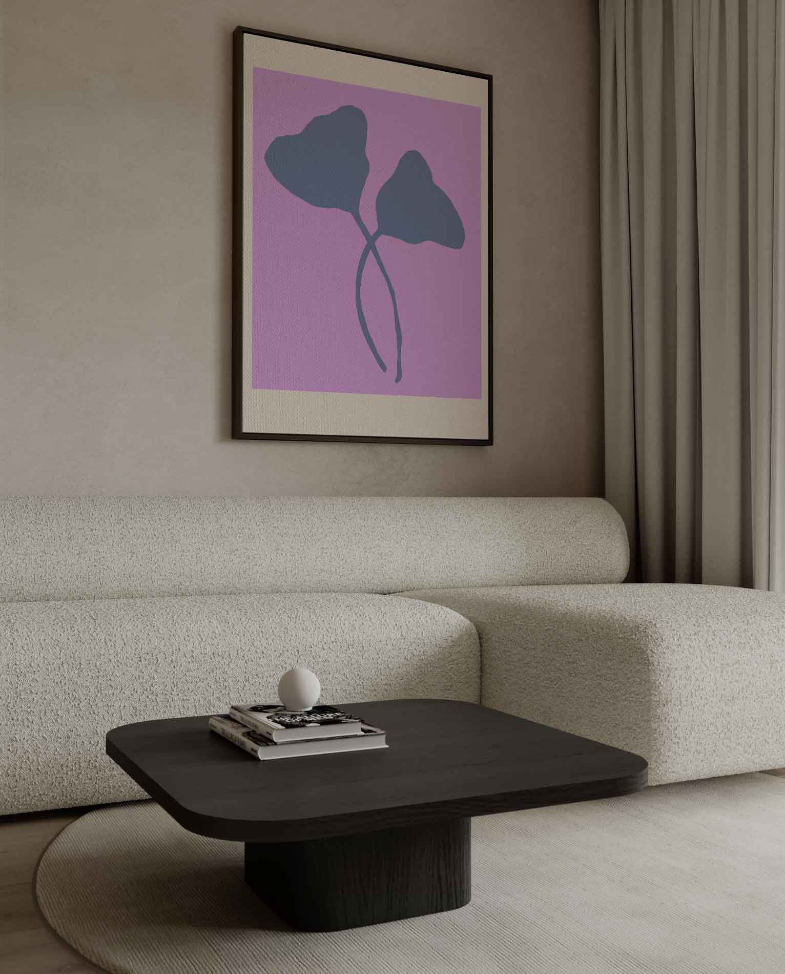 Speelse Bladstilte Kunstwerk-canvas-dibond-plexiglas-wanddecoratie-WallArtistic