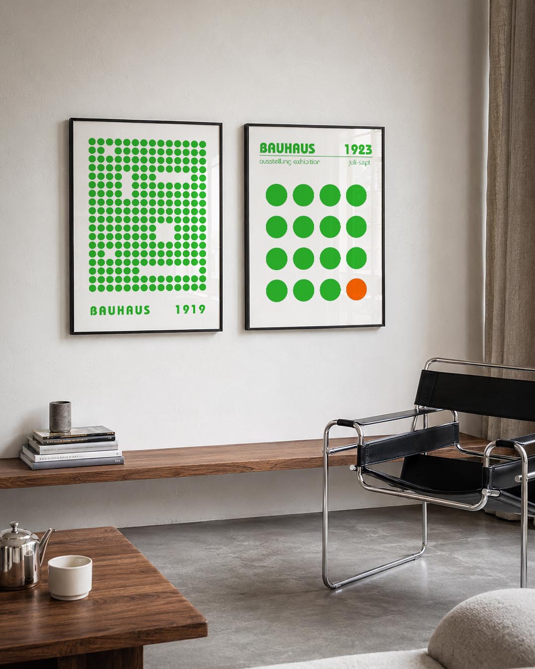Groene puntstructuur Posterset
