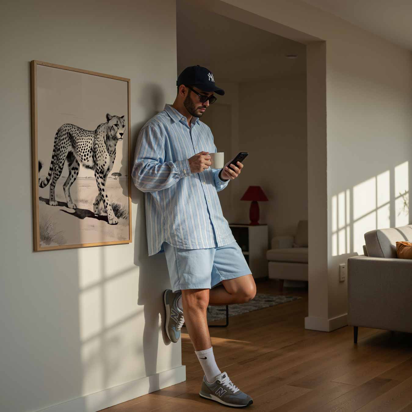 Sierlijke Jachtluipaard Poster-WallArtistic