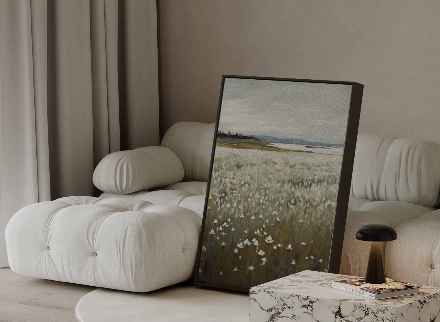 Bloemenzee bij de Zee Kunstwerk-canvas-dibond-plexiglas-wanddecoratie-WallArtistic