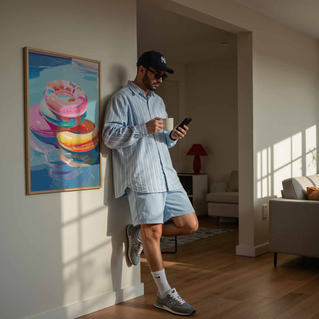 Zomerse Zwembandjes Poster-WallArtistic