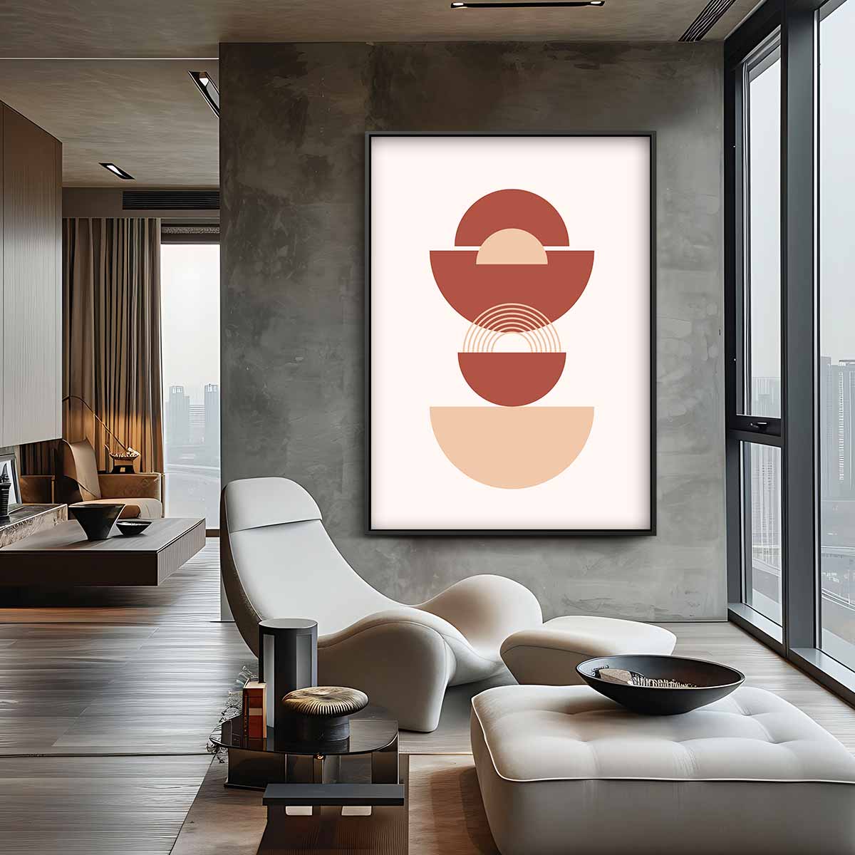 Abstracte Harmonie Kunstwerk-canvas-dibond-plexiglas-wanddecoratie-WallArtistic