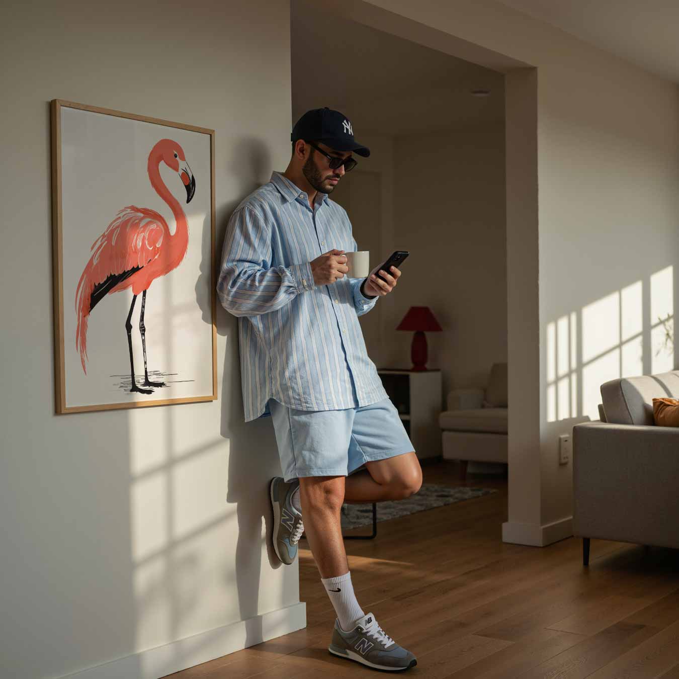 Flamingo Elegantie Poster-WallArtistic