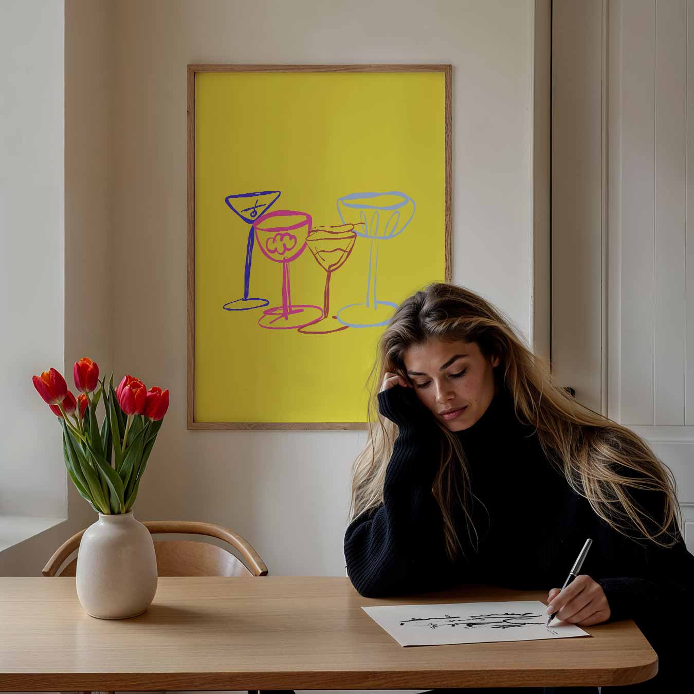 Kleurrijke Cocktailglazen Poster