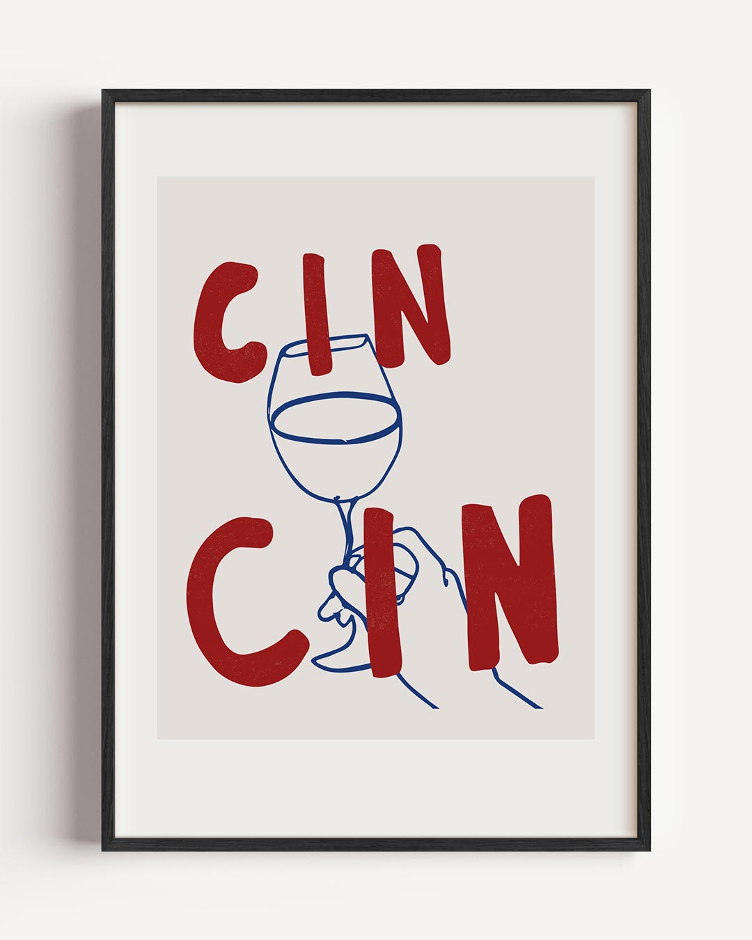 Cin Cin Wijnposter-WallArtistic