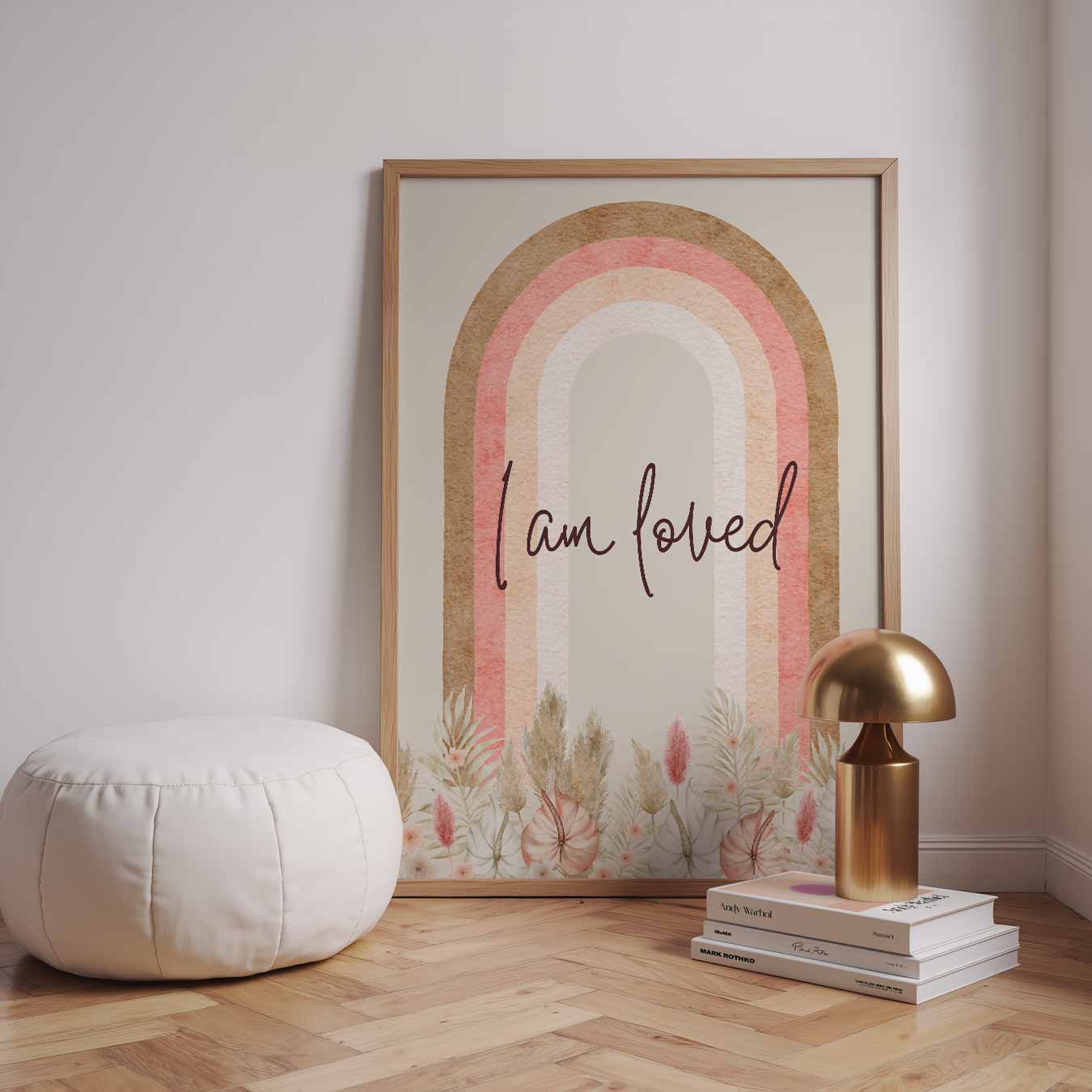 Boho Regenboog Poster met Inspirerende Quote Poster