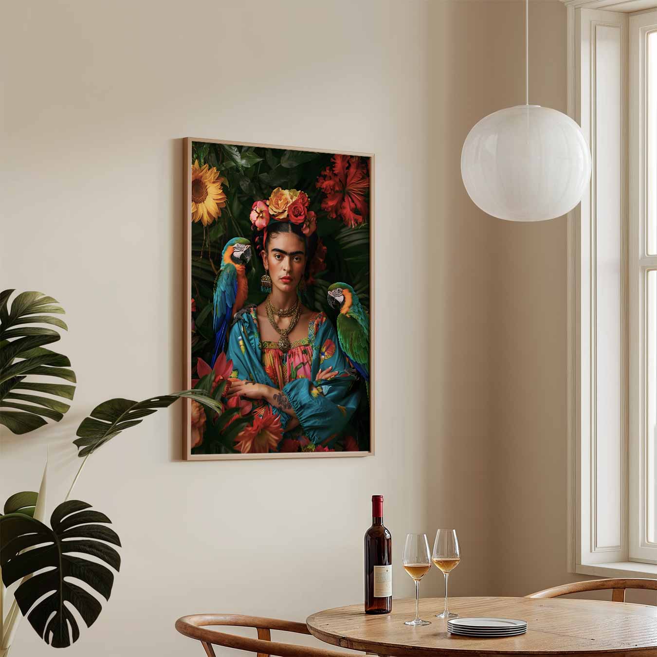 Kleurrijke Tropische Portretposter-WallArtistic