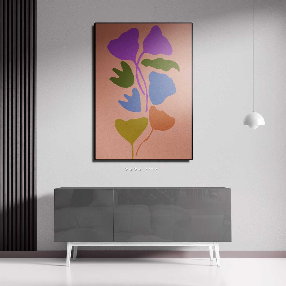 Kleurrijke Bloempatronen Kunstwerk-canvas-dibond-plexiglas-wanddecoratie-WallArtistic