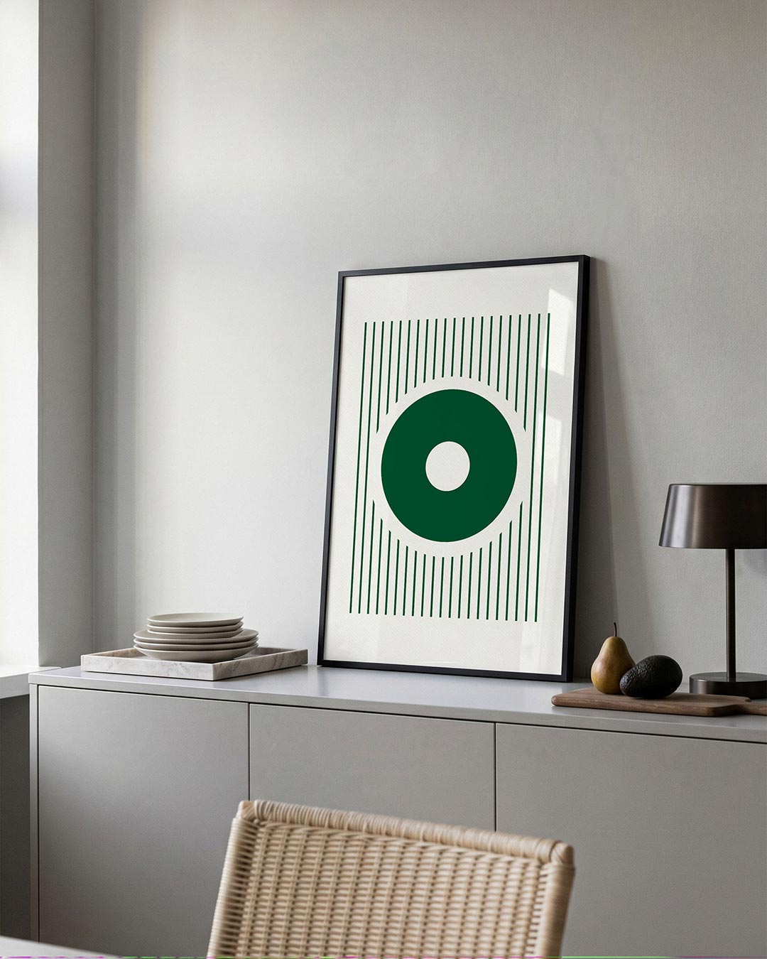 Cirkel en lijnen Poster