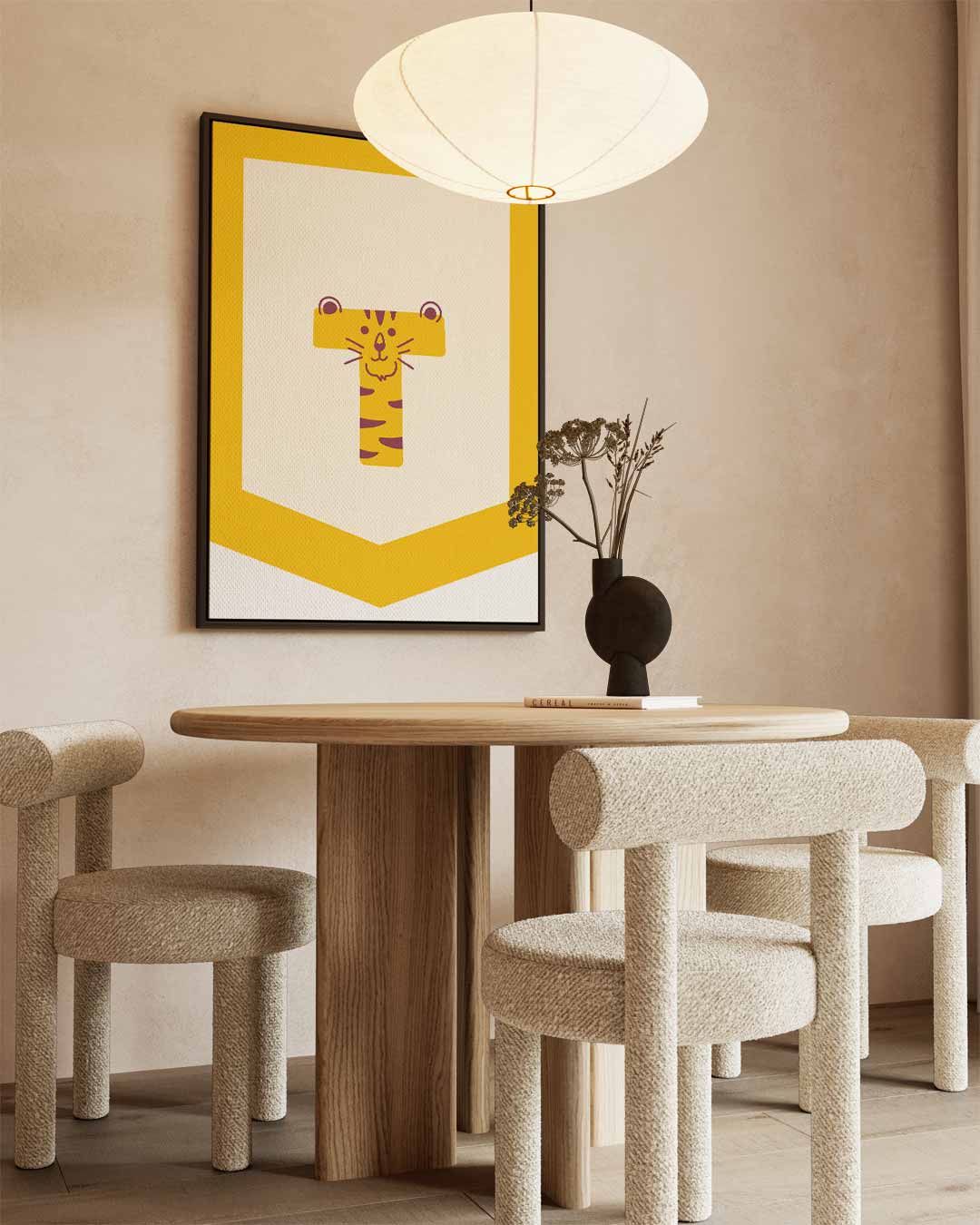 Tijger Alfabet Kunstwerk Kunstwerk-canvas-dibond-plexiglas-wanddecoratie-WallArtistic