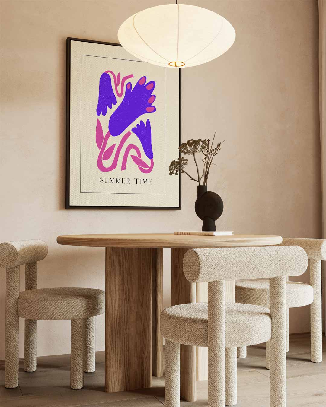 Zomer Tijd Print Kunstwerk-canvas-dibond-plexiglas-wanddecoratie-WallArtistic