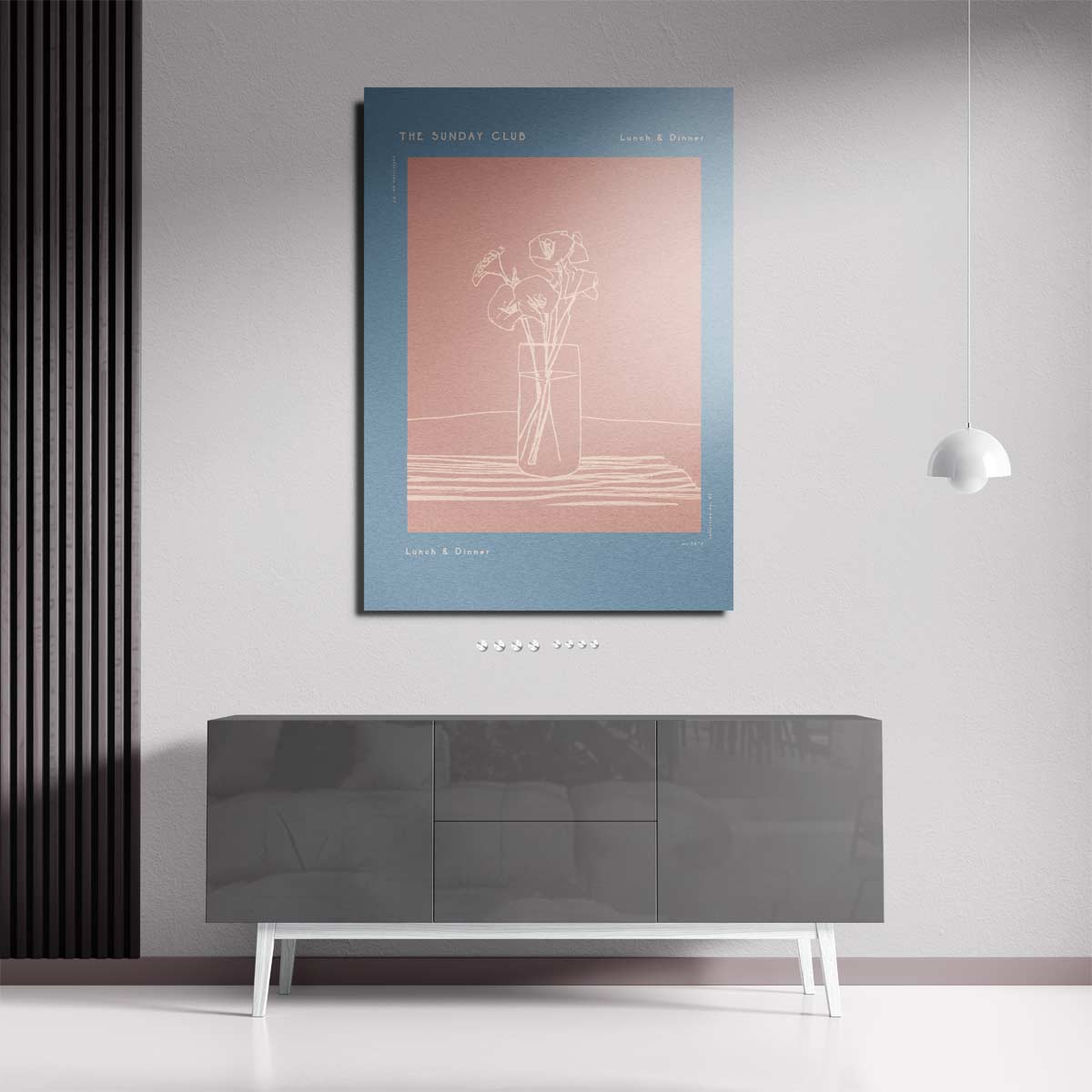 Rustige Bloemenzeteling Kunstwerk-canvas-dibond-plexiglas-wanddecoratie-WallArtistic