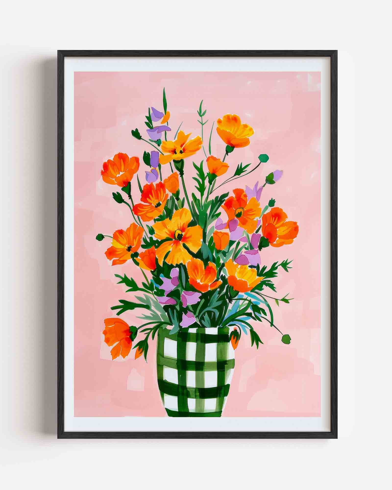 Bloemen in vaas Poster