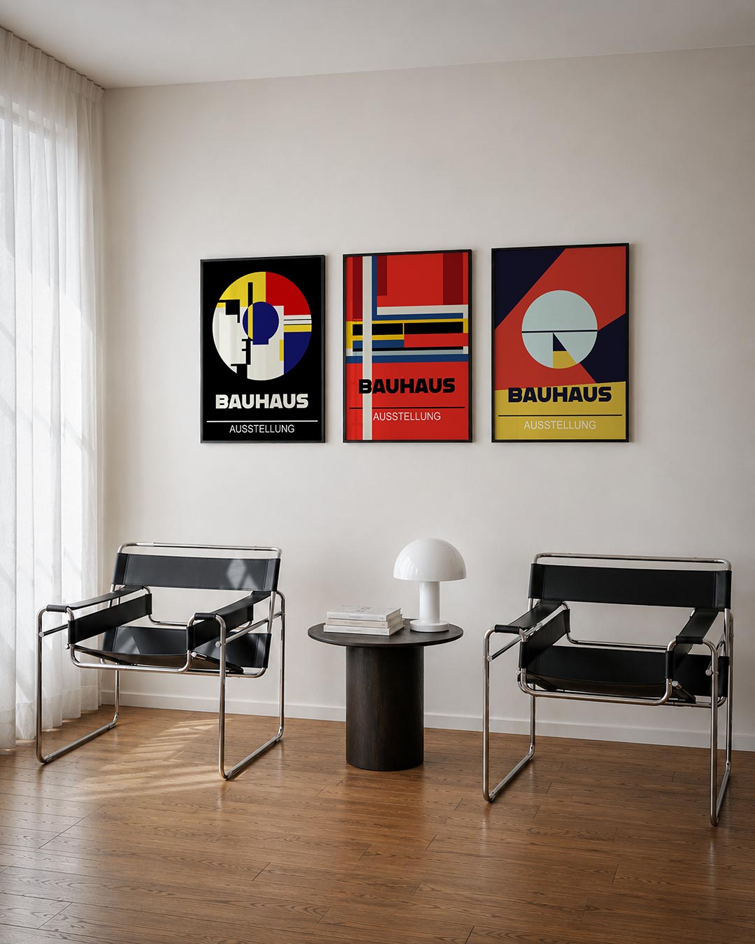 Kleurrijke cirkelcompositie Posterset