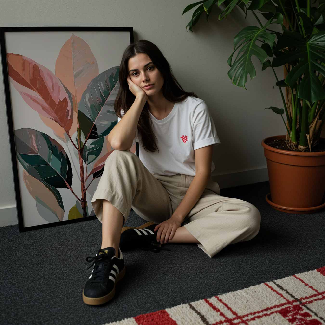Botanische Kunstposter met Vrolijke Bladeren Poster