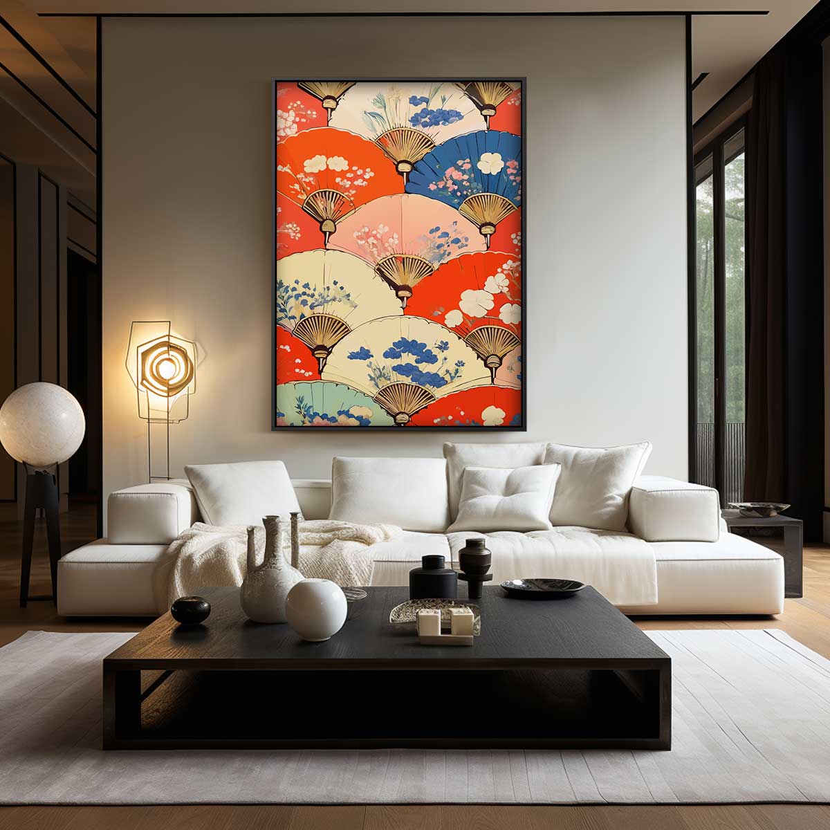 Kleurrijke Fan Fantasy Kunstwerk-canvas-dibond-plexiglas-wanddecoratie-WallArtistic