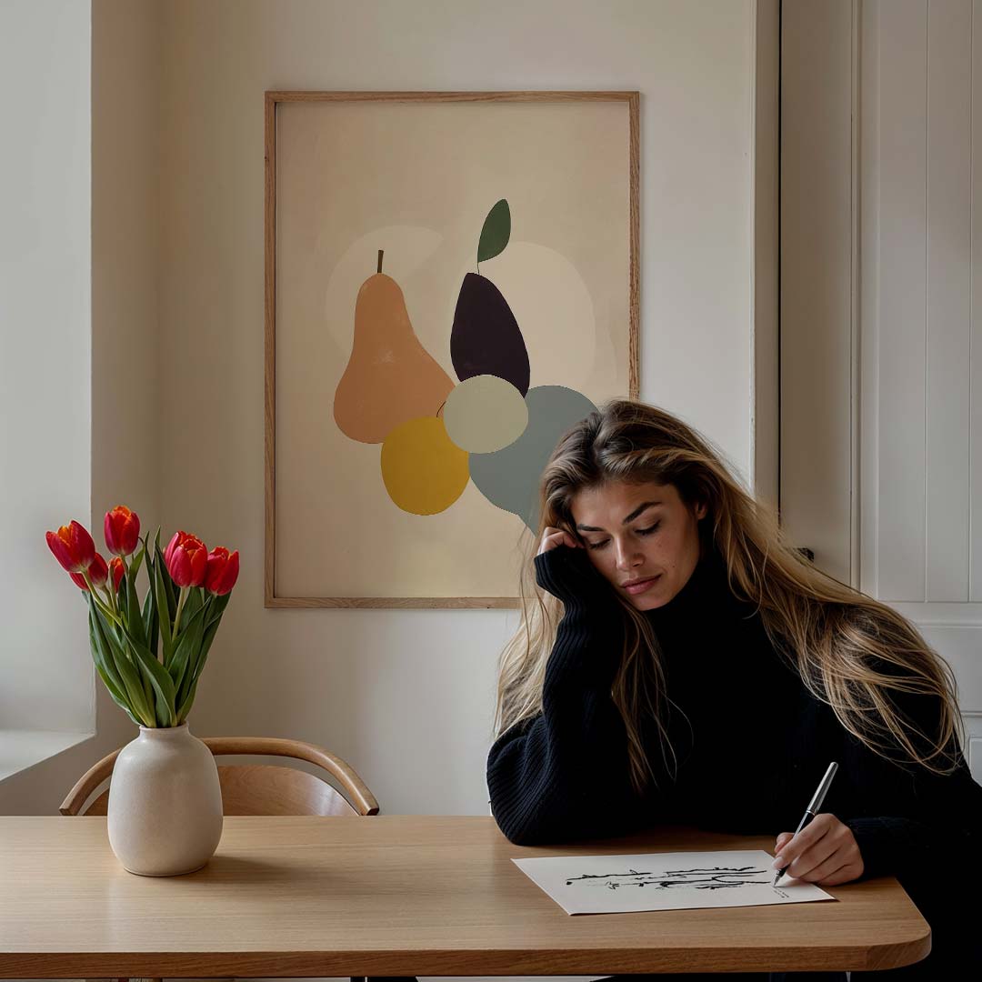 Fruitige Abstracte Kunstprint Poster-WallArtistic