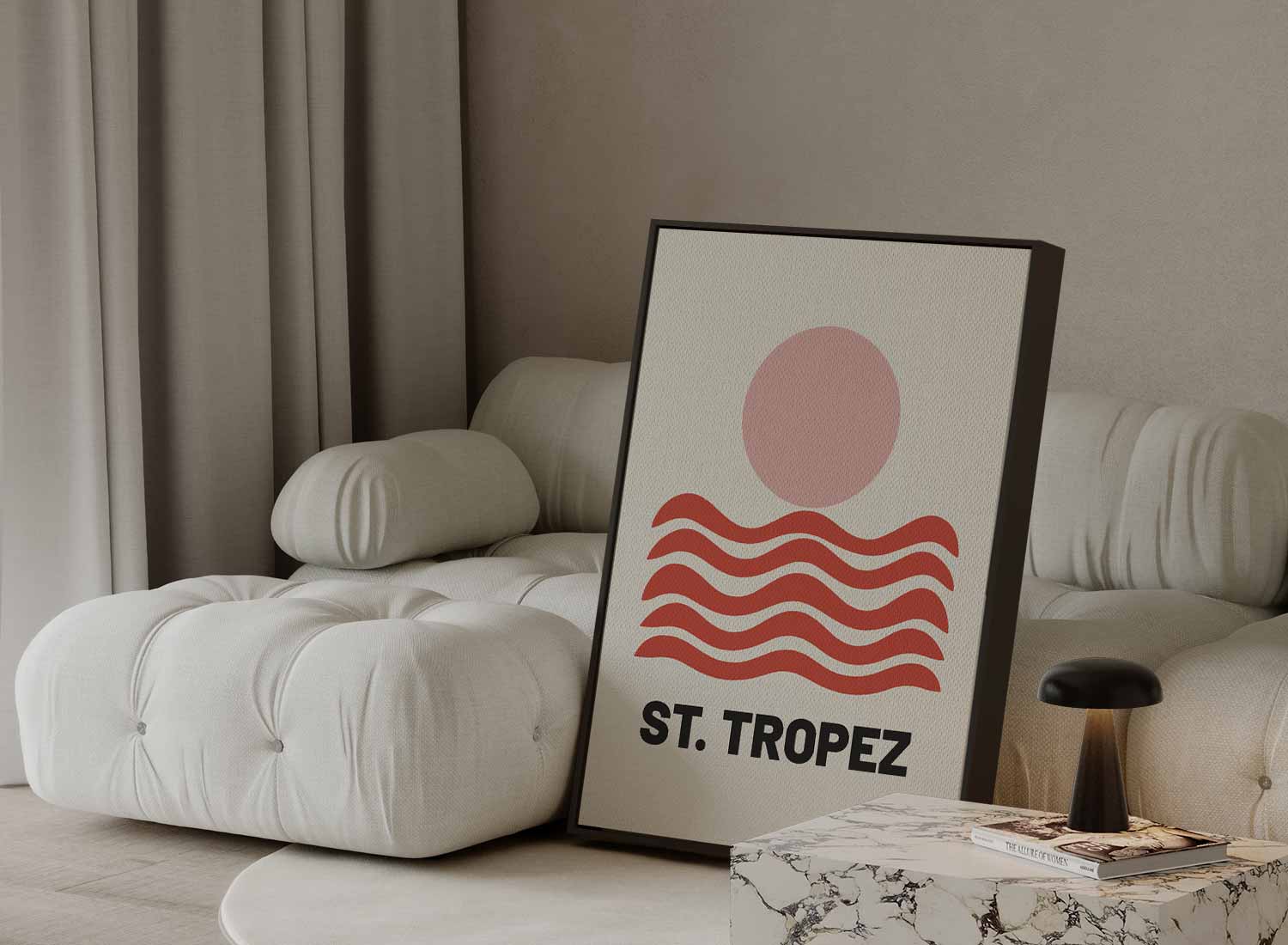 Zonnige St. Tropez Kunstwerk-canvas-dibond-plexiglas-wanddecoratie-WallArtistic