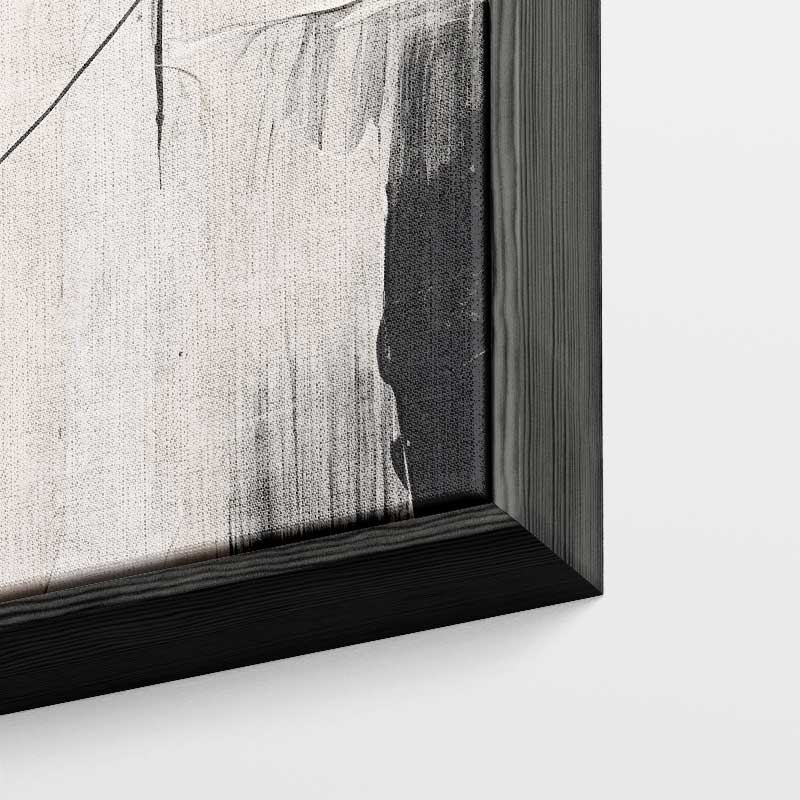 Abstracte Harmonie in Zwart en Wit Kunstwerk-canvas-dibond-plexiglas-wanddecoratie-WallArtistic