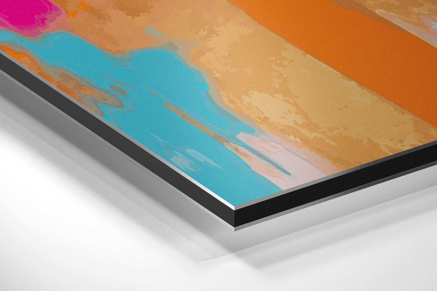 Kleurenexplosie Abstract Schilderij Kunstwerk-canvas-dibond-plexiglas-wanddecoratie-WallArtistic