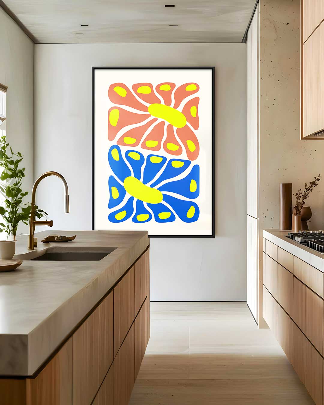 Kleurrijke Bloemexplosie Kunstwerk-canvas-dibond-plexiglas-wanddecoratie-WallArtistic